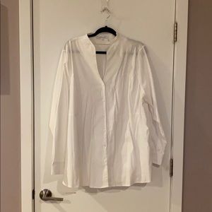 Fox Croft Tunic w/ Mandarin Collar -White